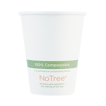 World Centric NoTree Paper Hot Cups, 8 oz, Natural, PK1000 CUSU8